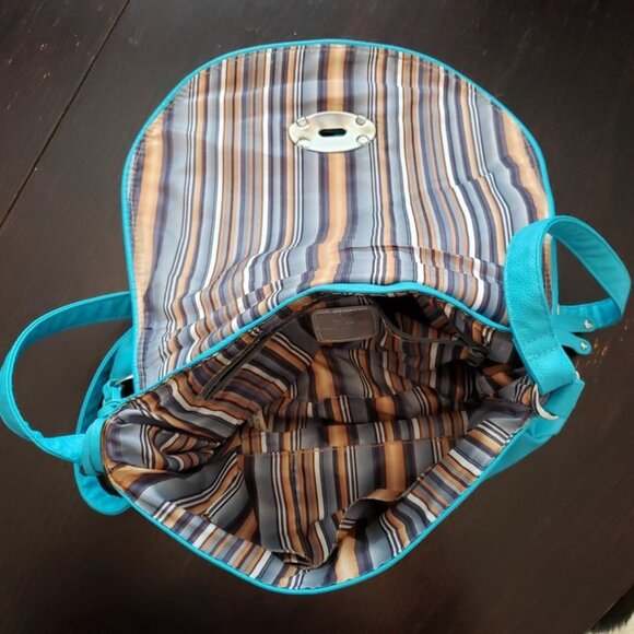 Mia Deluca Bright Blue Shoulder Bag (EUC) - Picture 3 of 3